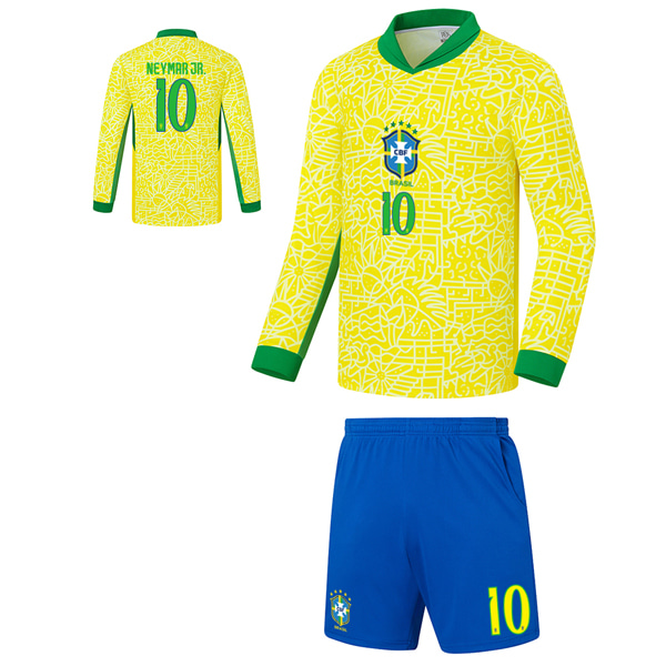 브라질 홈형 24-25 축구유니폼 셋트 [풀마킹/번호/이니셜] FS4467