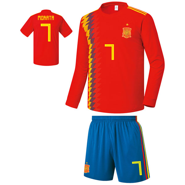 스페인 홈형 17-18 축구유니폼 셋트 [풀마킹/번호/이니셜] FS8485