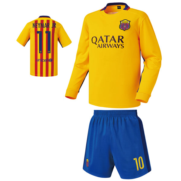 바르셀로나 어웨이형 15-16 축구유니폼 셋트 [풀마킹/번호/이니셜] 기능성원단 HTT957