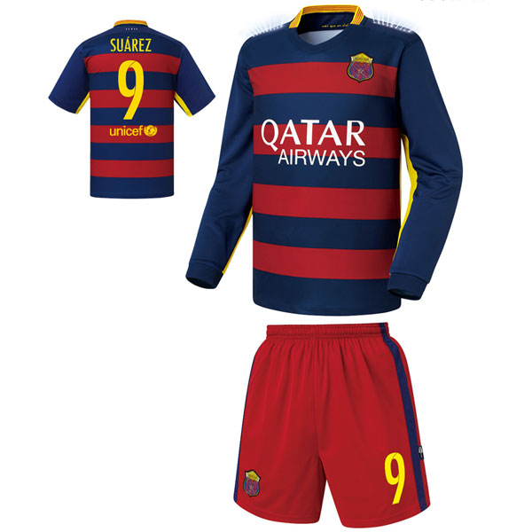 바르셀로나 홈형 15-16 [풀마킹/번호/이니셜] 축구유니폼 셋트 기능성원단 UTU180